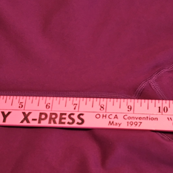 Namastetics Ballet Wrap Leggings Fuchia Gray Size L High Rise Scrunch Yoga Dance - Picture 6 of 9